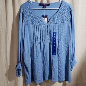 Gloria Vanderbilt Ladies' Gauzy Zuri Top with Roll